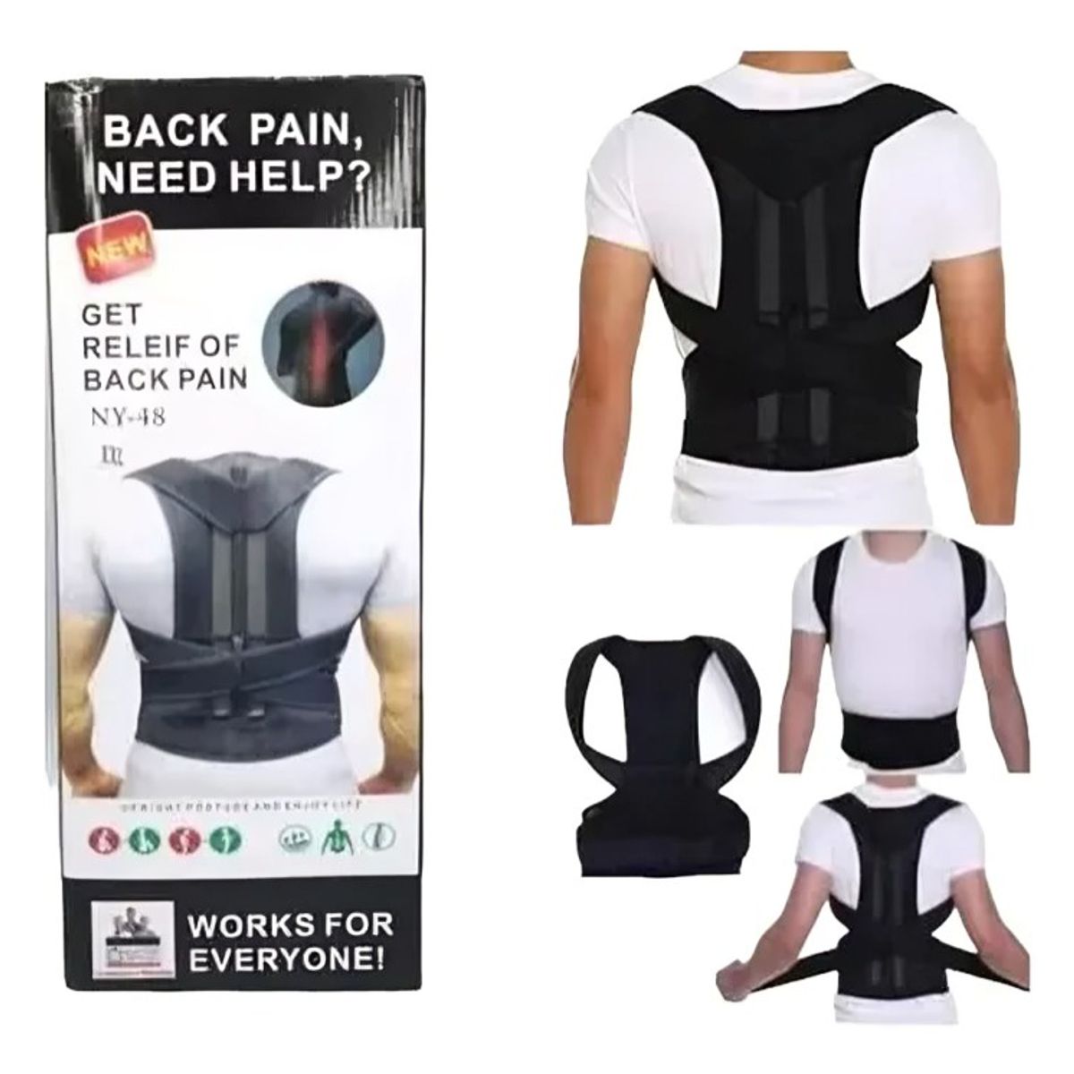 GENERICO - Faja Corrector Postura Espalda Corregidor Talla 3XL