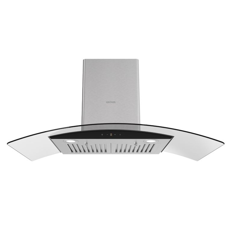 GRONER Campana Decorativa Gröner Inox Glass T90