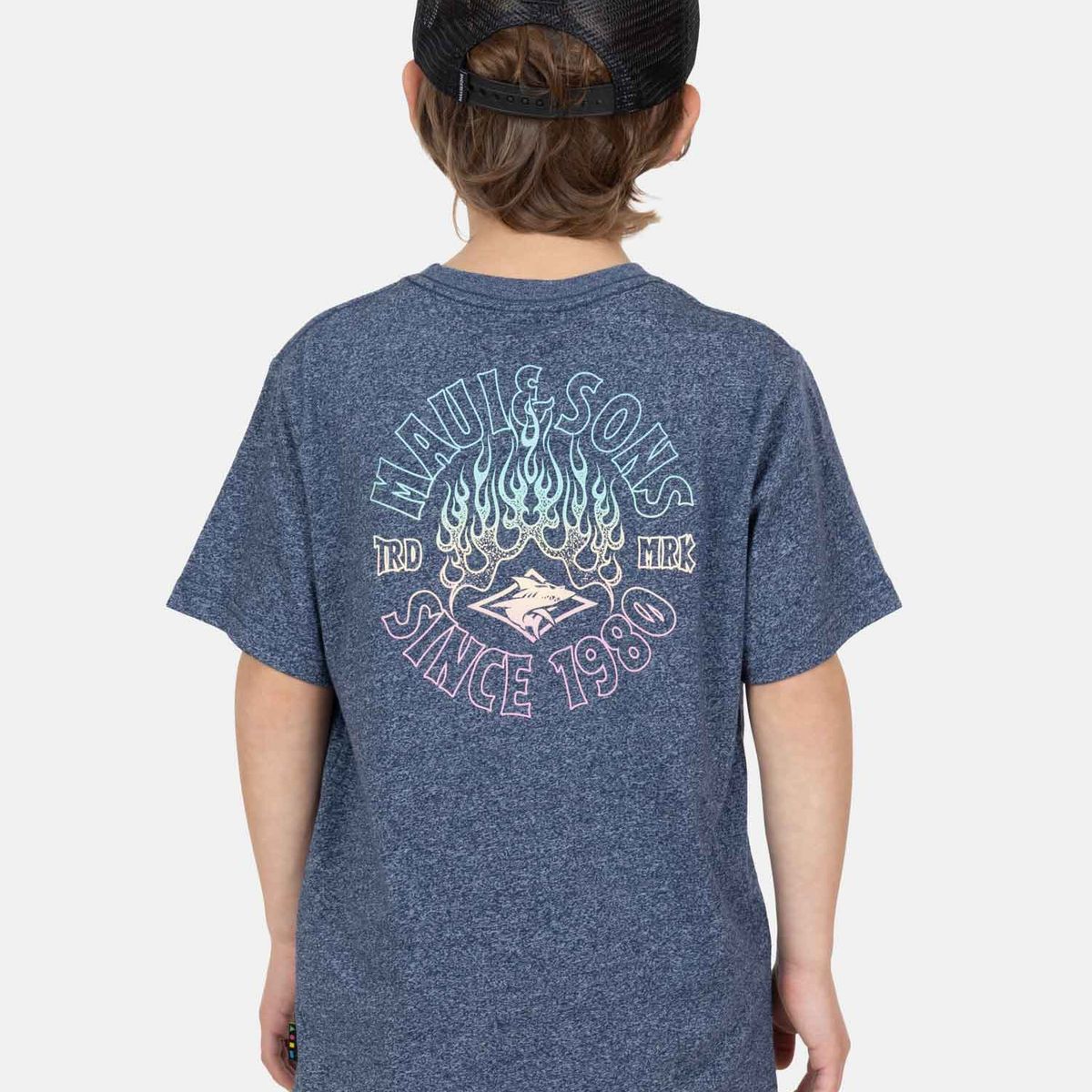 MAUI AND SONS - Polera MC SunTech Azul Infantil Maui And Sons