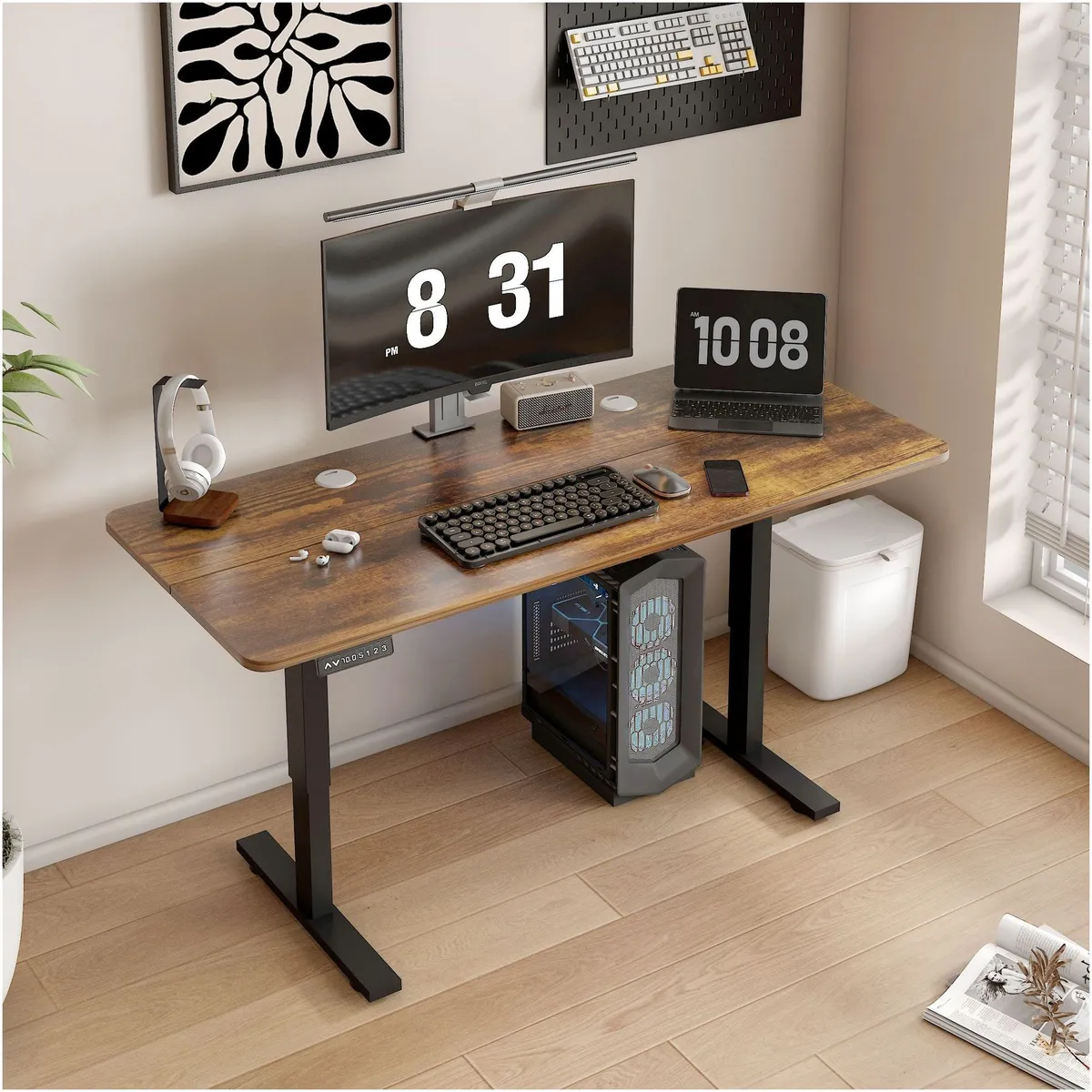 HOMER DESIGN - Escritorio Altura Ajustable Eléctrico 140cm Profesional