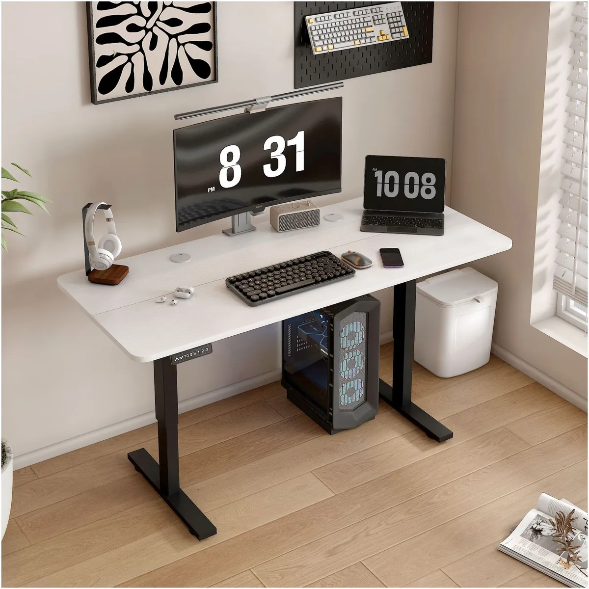 HOMER DESIGN - Escritorio Altura Ajustable Eléctrico 140cm Profesional