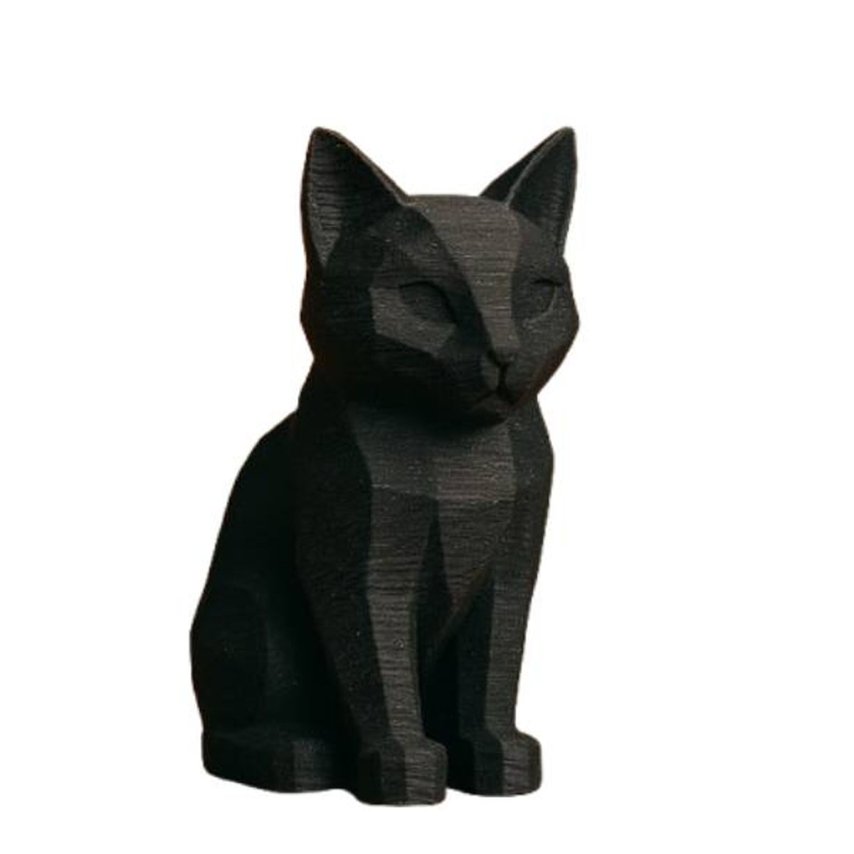 GENERICO - Figura decorativa Gato negro estilo poligonal