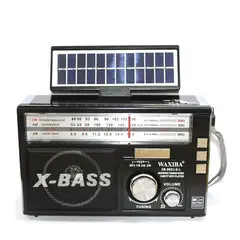 MOVI - Radio Portátil Solar X-BASS Bocina Multifunción con Linterna LED