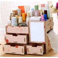 Caja Organizadora De Maquillaje Y Cosméticos En Madera