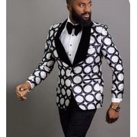 Esmoquin Moderno Blanco y Negro