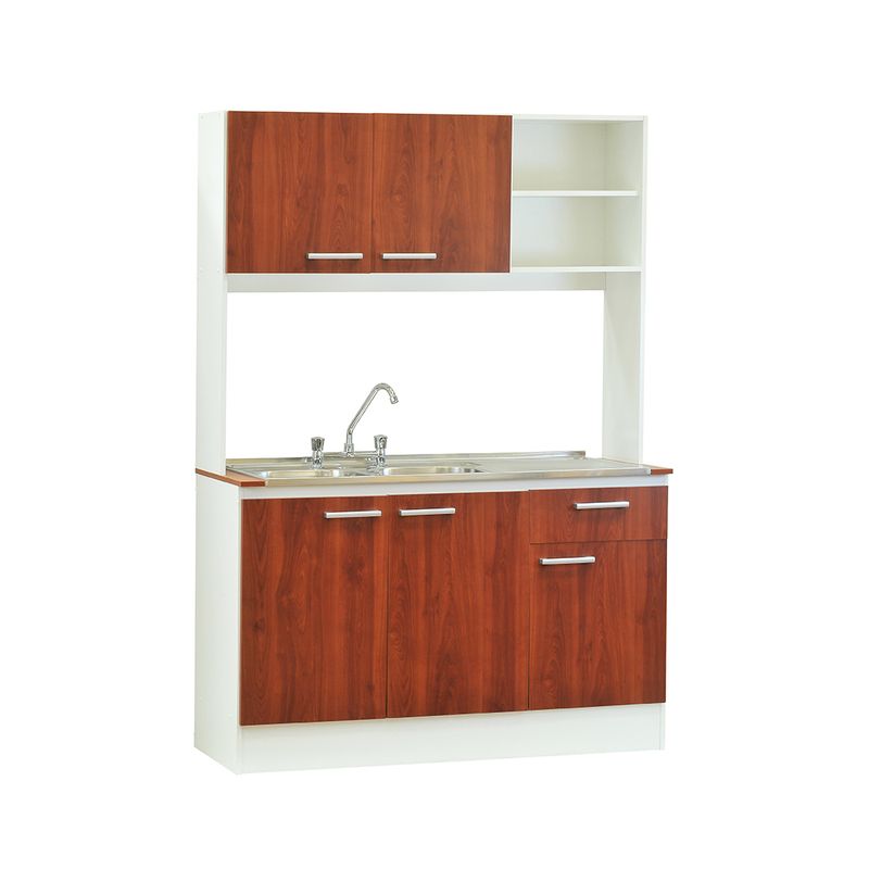 MOBIKIT - Kit Lonquimay 5 Puertas 1 Cajon Blanco - Cerezo Mobikit