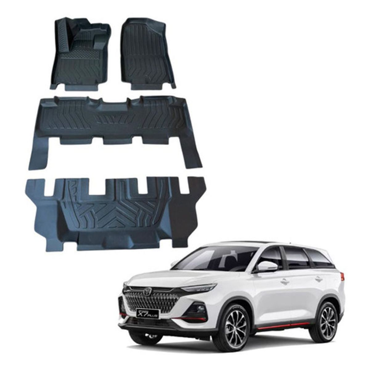 OEM - Pisos Rígidos Calce Perfecto Changan X7 Plus 3 Filas