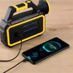 MOVI - Linterna LED de Mano 5 en 1 - panel Solar y Luces COB de Emergencia