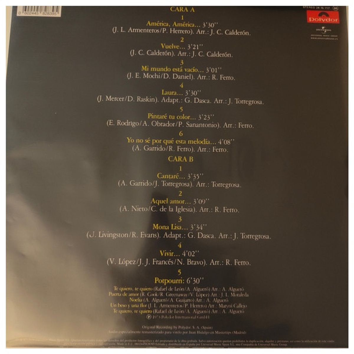 GENERICO - NINO BRAVO - ... Y VOL.5 (GOLD VINYL) / VINILO