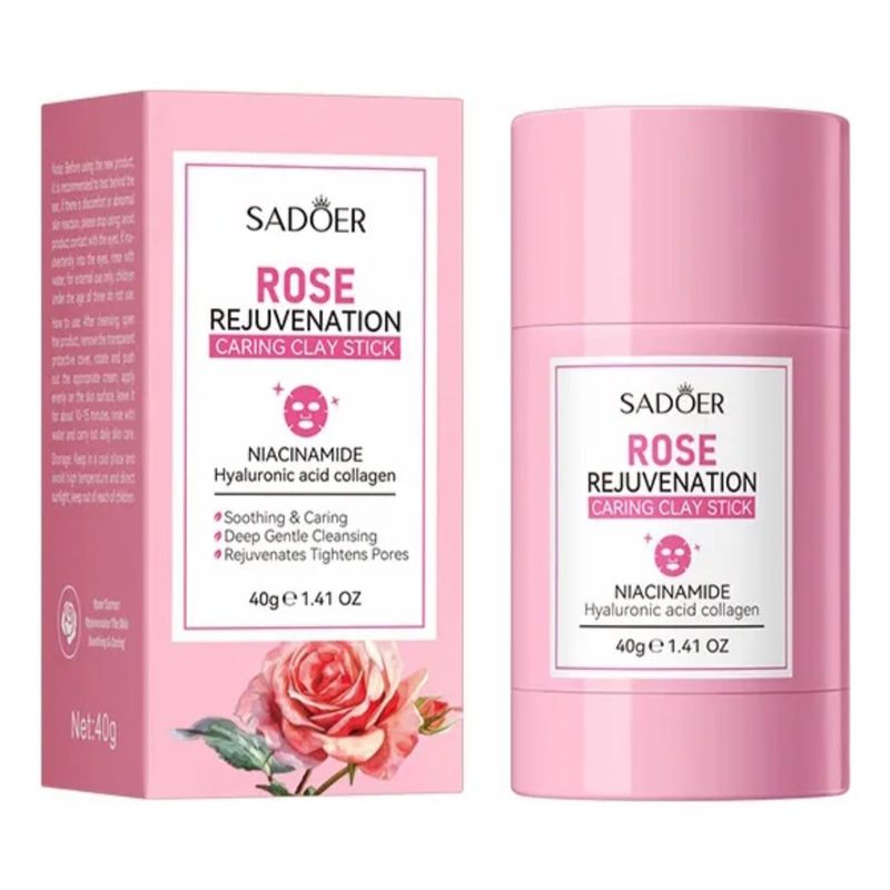 GENERICO - Barra Mascarilla Facial De Arcilla Rosa Firmeza y Poros Reducidos