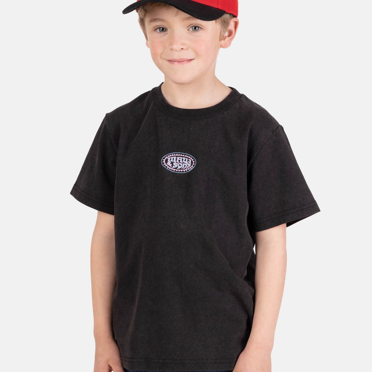MAUI AND SONS - Polera MC VibeShore Negro Infantil Maui And Sons