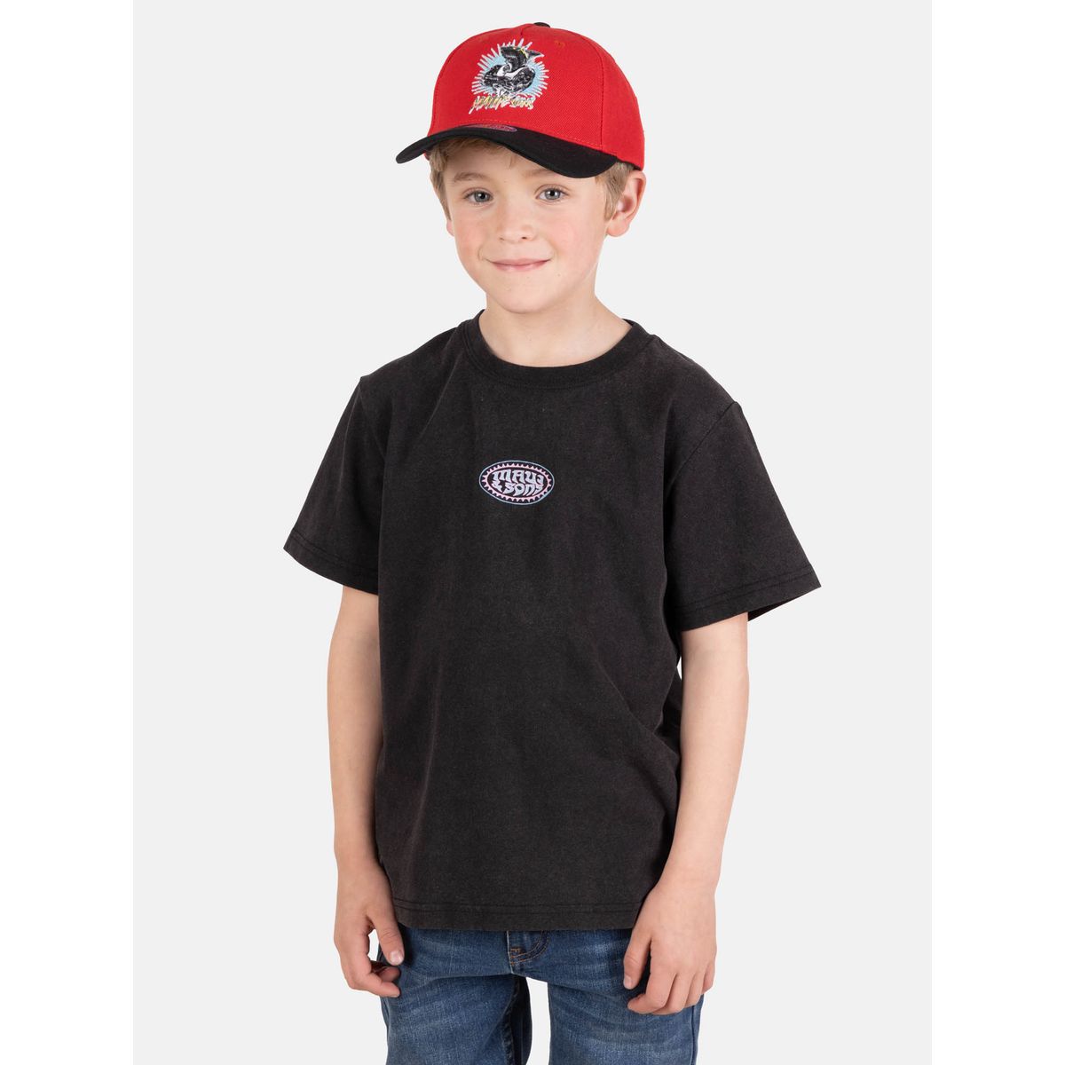 MAUI AND SONS - Polera MC VibeShore Negro Infantil Maui And Sons