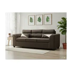FANCY HOGAR - Sofá 3 Cuerpos Tela CHOCO
