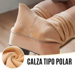 MOVI - Calza Tipo Panty Efecto Piel Micropolar Abrigo invisible con estilo
