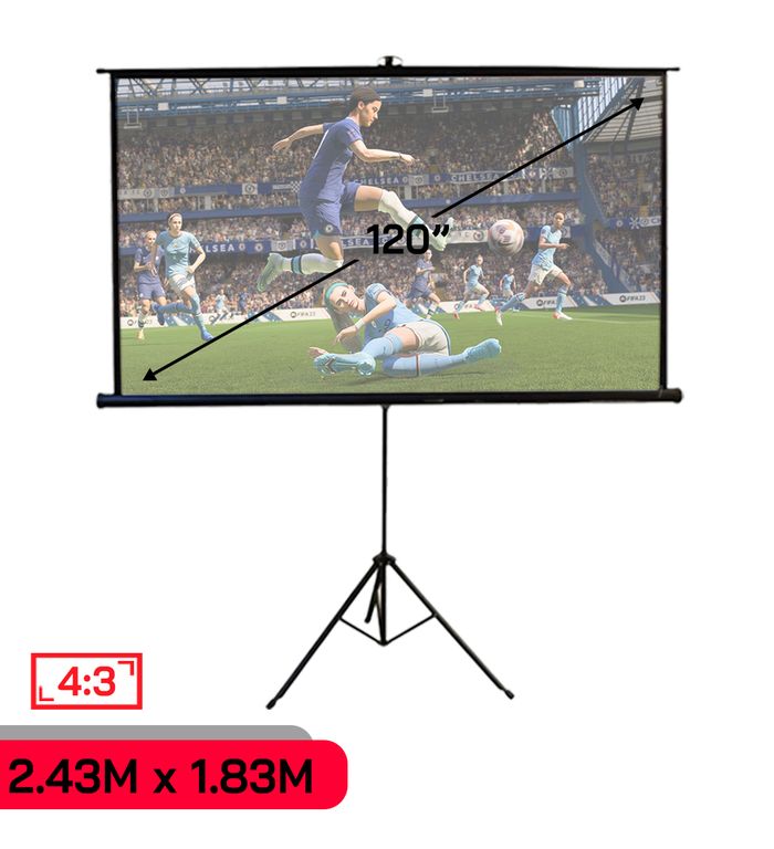 MALIK Telon C/Tripod 2.43mx1.83m4:3 120 pulg para Epron EB-725W