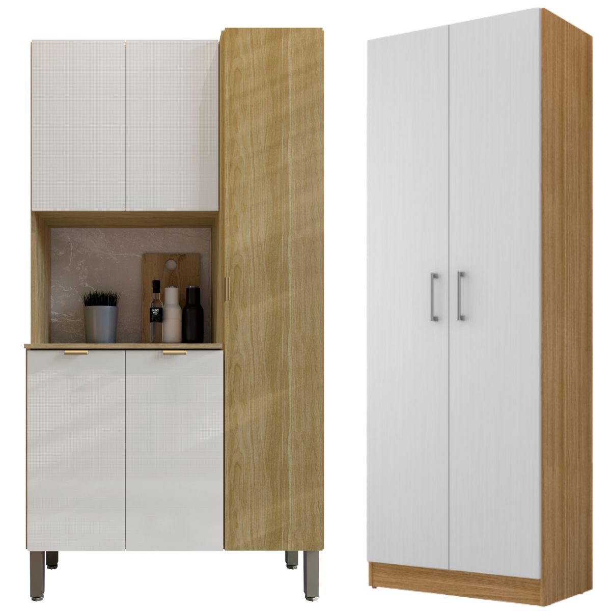 MOVELARIA - Combo Mueble de Cocina Melissa y Alacena K0520