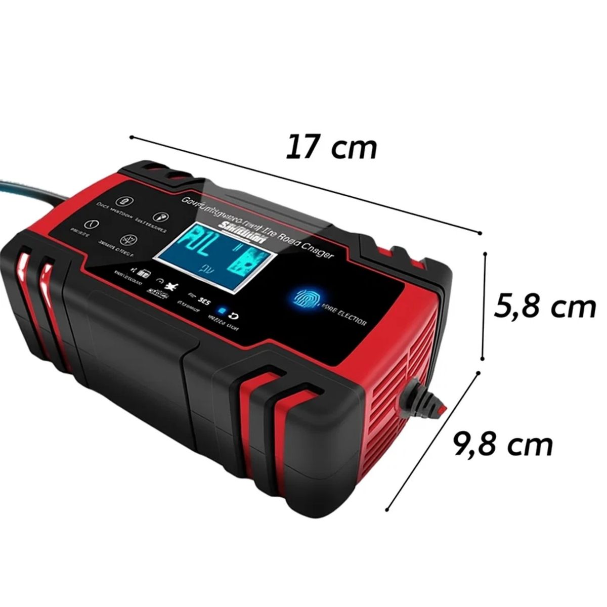 CRUSEC - Cargador Batería 12V 10A Auto Moto Carga Rapida Inteligente