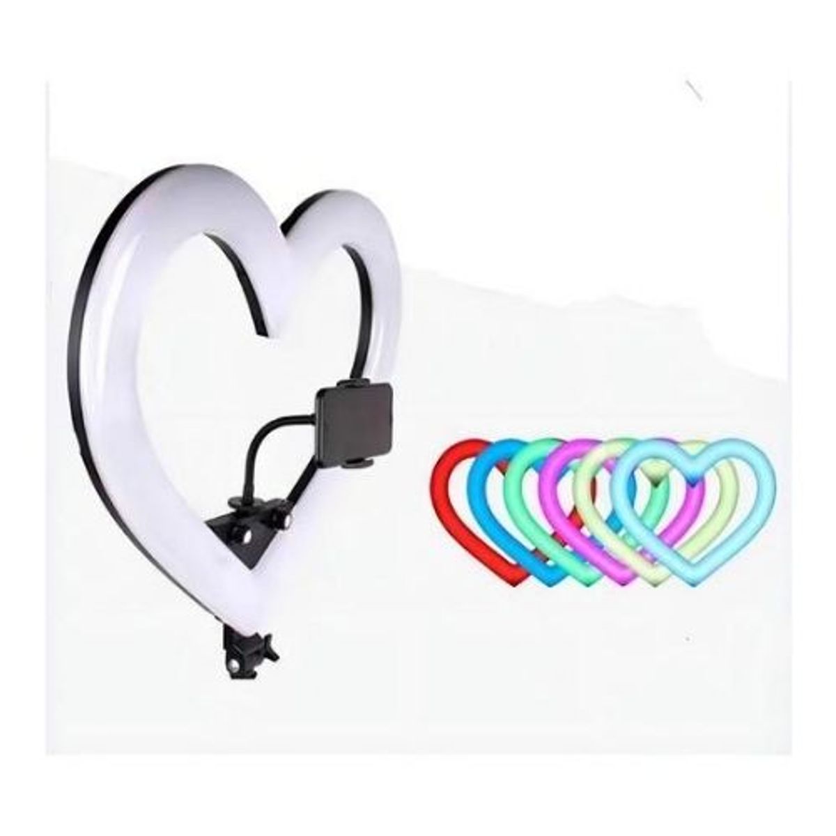 GENERICO - Aro De Luz 10 Corazon RGB