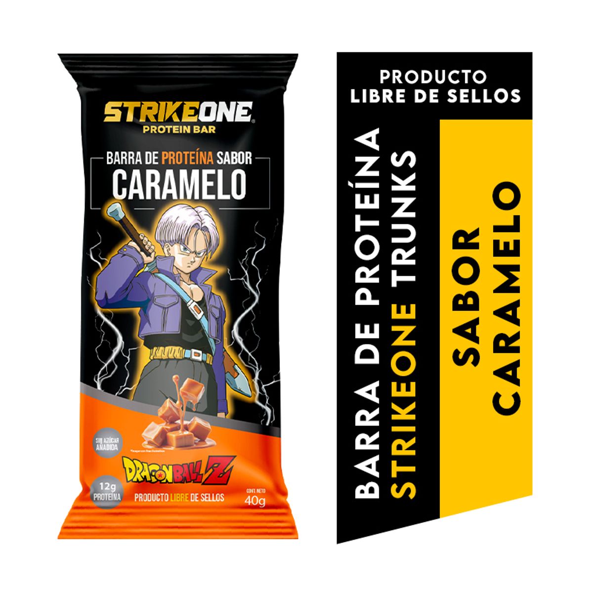 STRIKE ONE - Barra de proteina Caramelo 20 unidades - 40 gr - StrikeOne