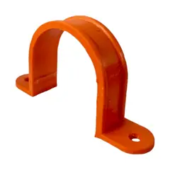 GENERICO - ABRAZADERA OMEGA 16 MM PVC BLANCANARANJA