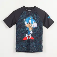 SONIC - Polera UV Niño Negro Personaje Grande Like