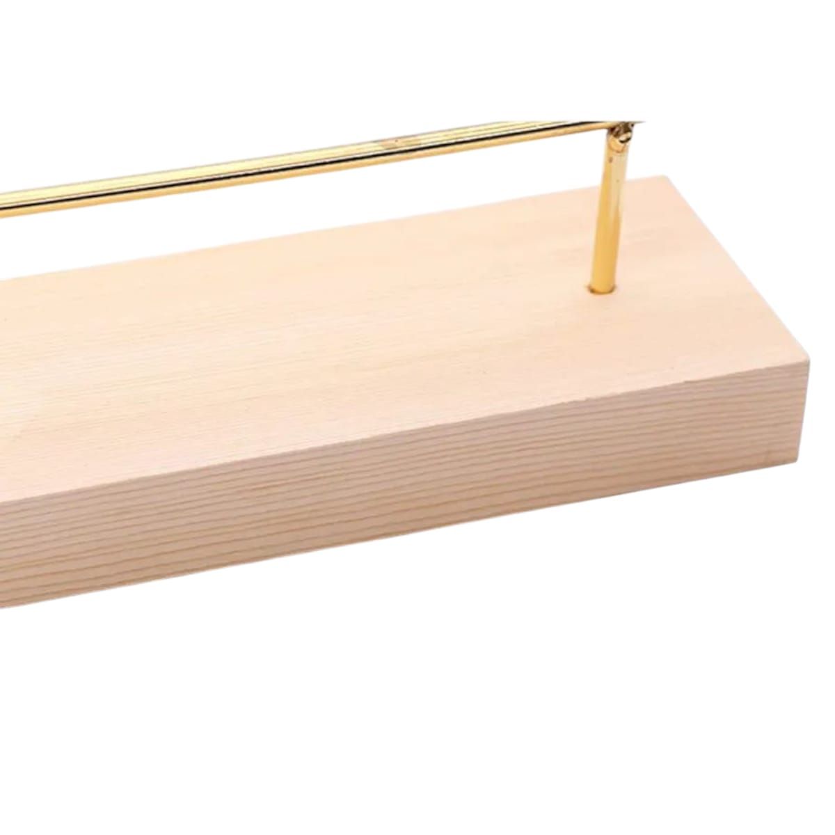GENERICO - Organizador de Aretes Dorado con Base de Madera Pequeño Gms