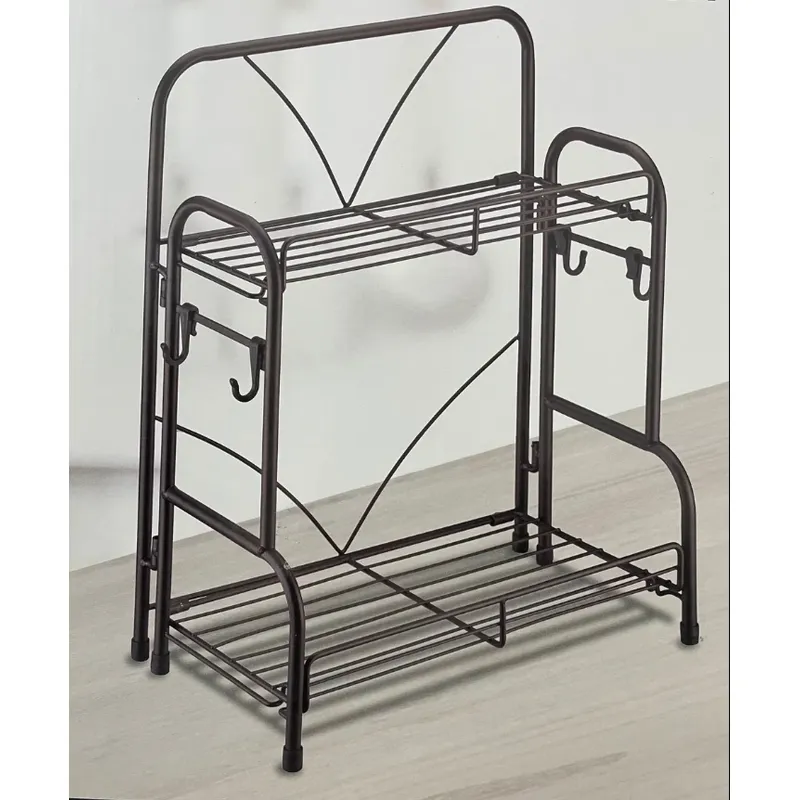 GENERICO - Organizador De Almacenamiento Multiuso Cocina - Baño 2 Niveles Negro