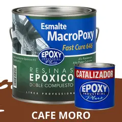EPOXY - MACROPOXY Pintura epoxica Multisuperficies 2K - KIT GALON CAFE MORO