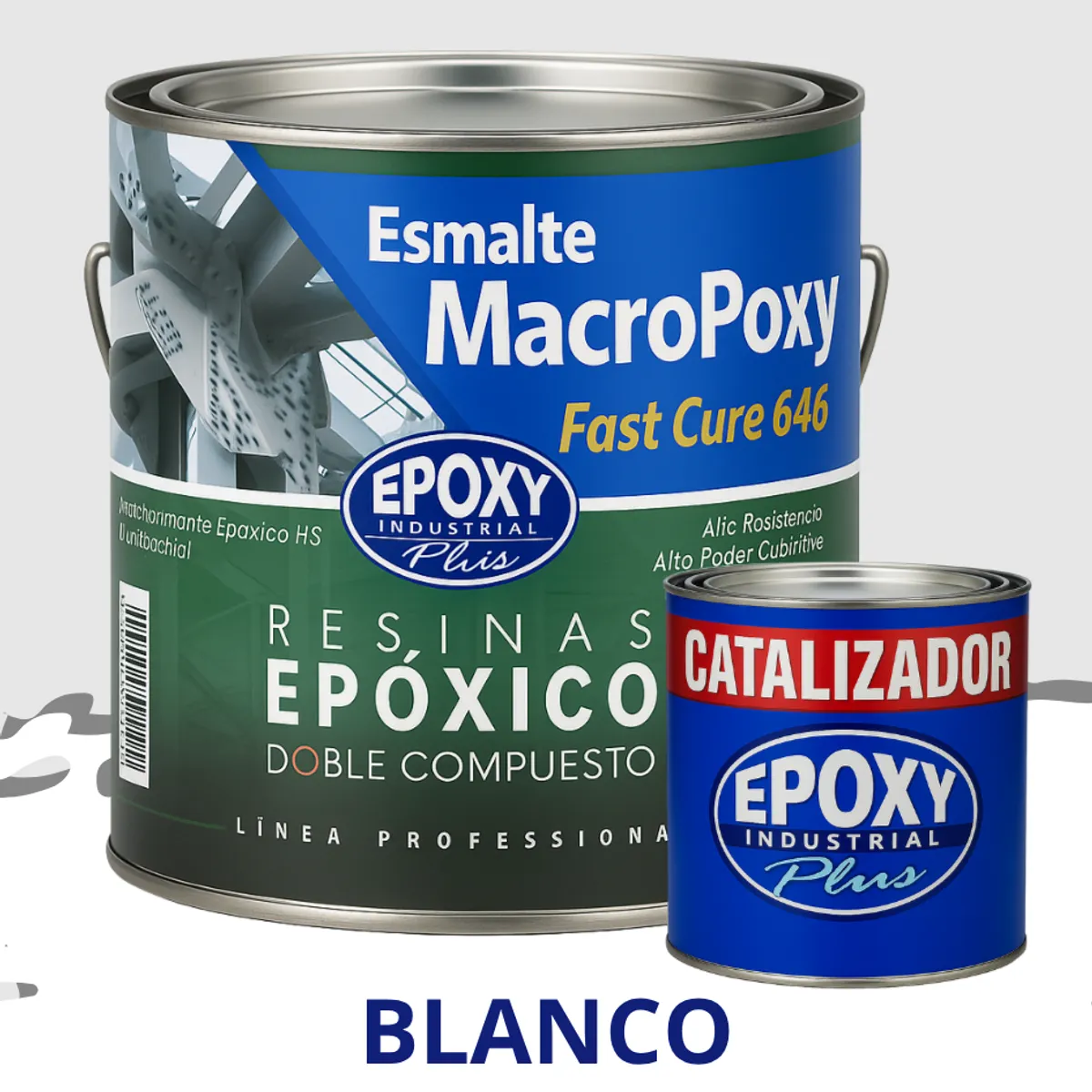 EPOXY - MACROPOXY  Pintura epoxica Multisuperficies 2K - KIT GALON BLANCO