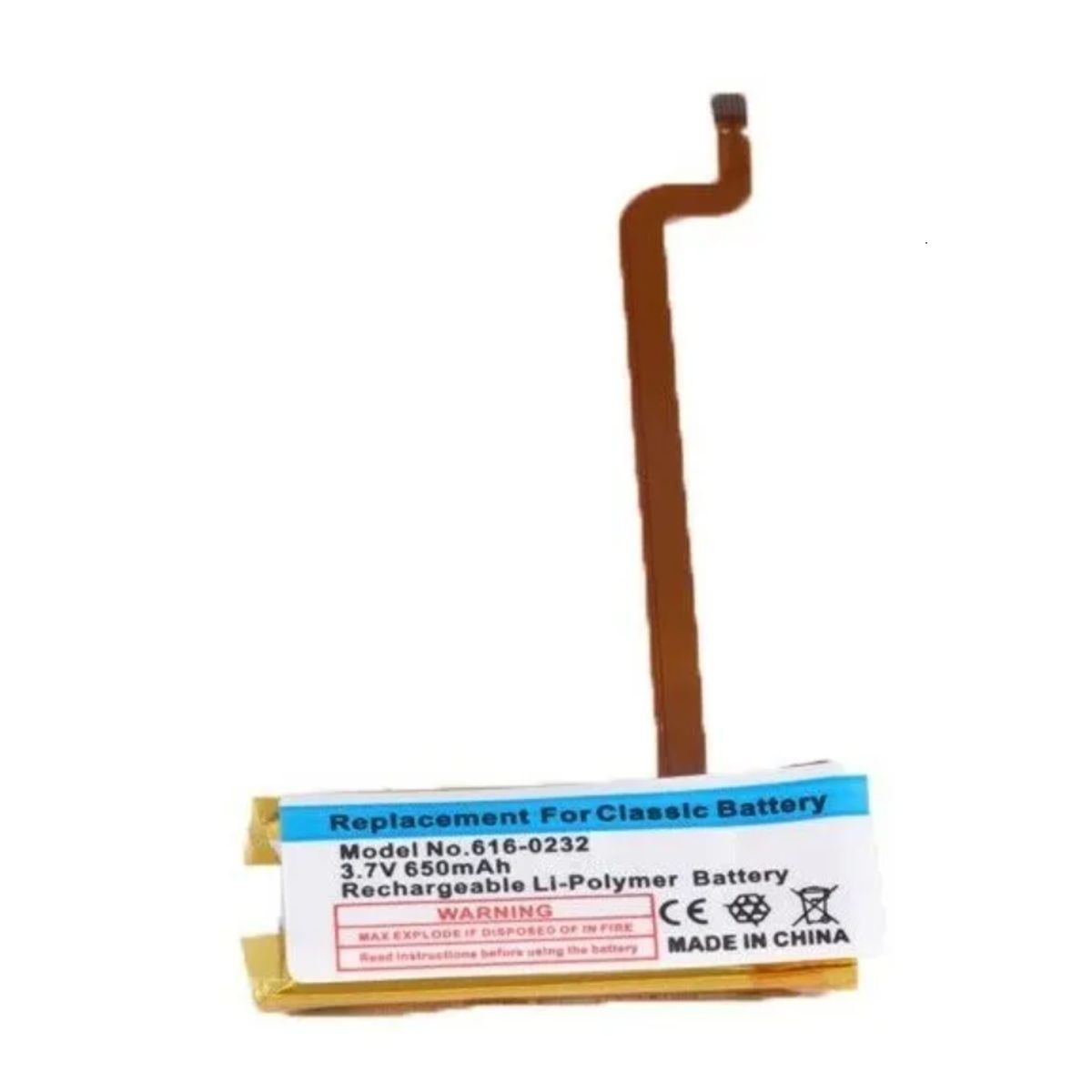 GENERICO - Batería Compatible para Ipod Classic 650mah 616-0232