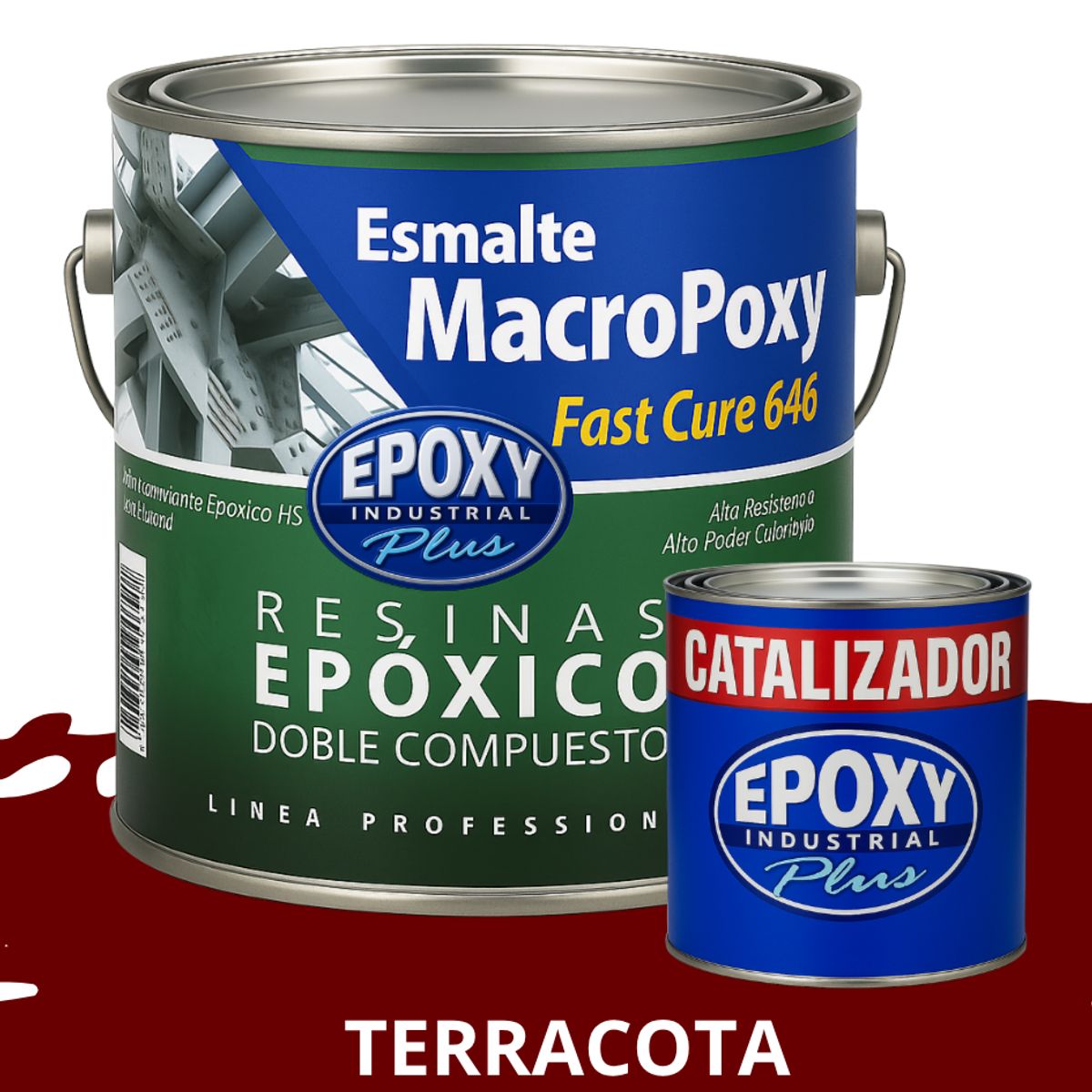 MACROPOXY  Pintura epoxica Multisuperficies 2K - KIT GALON ROJO OXIDO TERRACOTA, marca EPOXY - Foto Principal