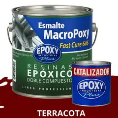 EPOXY - MACROPOXY Pintura epoxica Multisuperficies 2K - KIT GALON ROJO OXIDO TERRACOTA