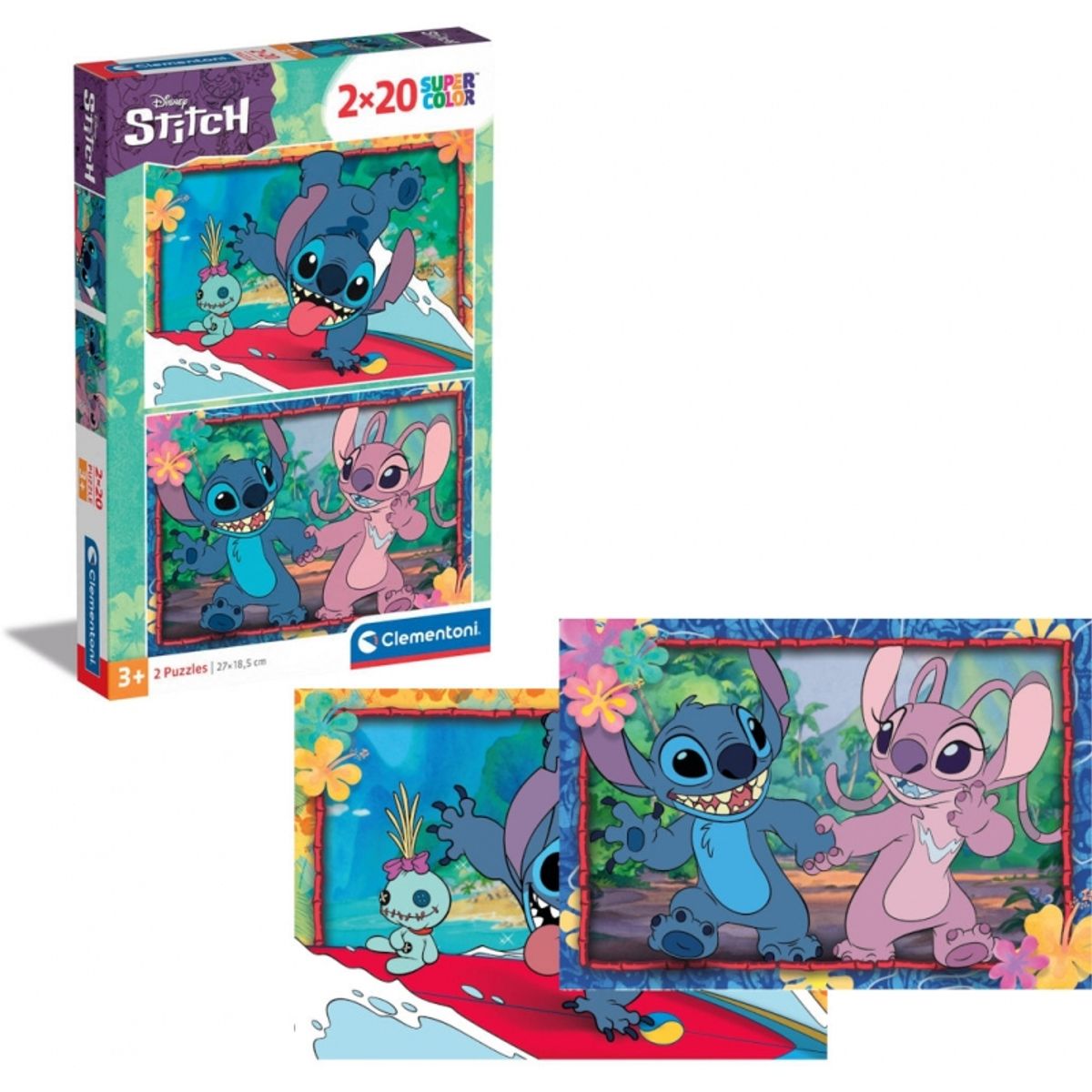 CLEMENTONI - CLEMENTONI 24809 PUZZLE 2 X 20 PIEZAS STITCH