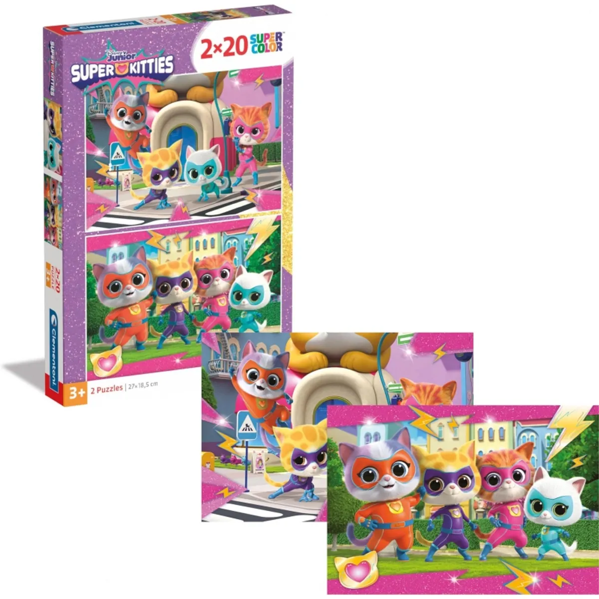 CLEMENTONI CLEMENTONI 24811 PUZZLE 2 X 20 PIEZAS SUPERKITTIES ...