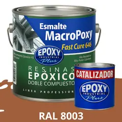 EPOXY - MACROPOXY Pintura epoxica Multisuperficies 2K - KIT GALON RAL 8003