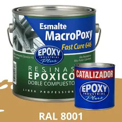 EPOXY - MACROPOXY Pintura epoxica Multisuperficies 2K - KIT GALON RAL 8001