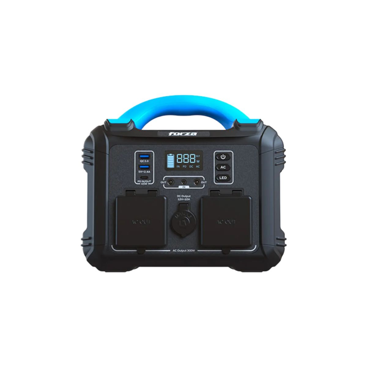 FORZA - Forza Titan FPP-T302 Generador LMFPE 300W, 8 Puertos, AC 220V, Portátil