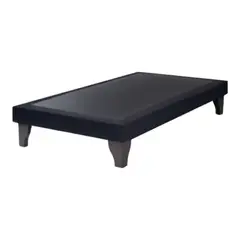 GENERICO - Base Europea para cama 1.5 plazas 105x200cm FELPA NEGRO