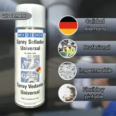 WEICON - Spray Sellador Membrana Impermeable 400 Ml Gris – Pintable y Flexible -