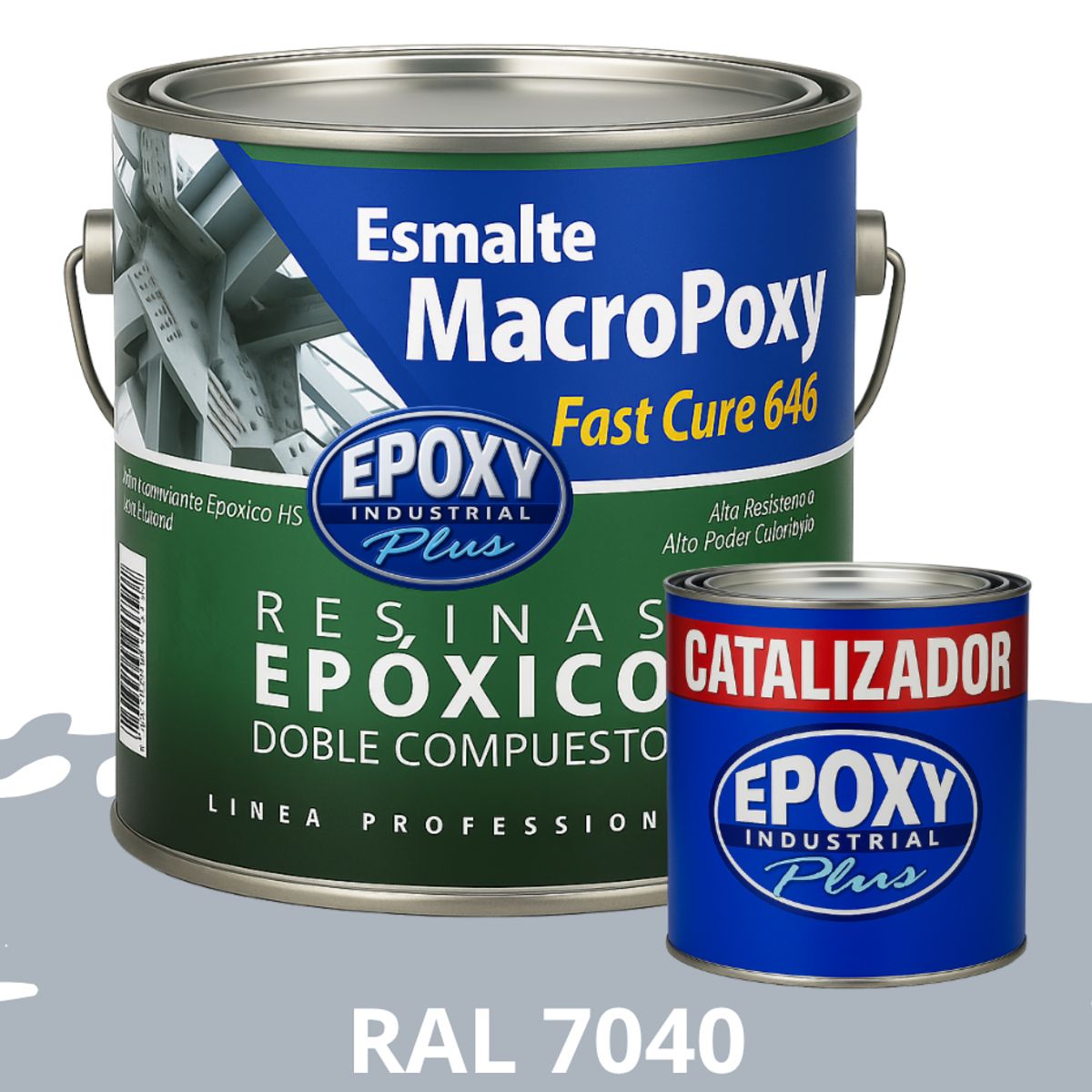 EPOXY - MACROPOXY  Pintura epoxica Multisuperficies 2K - KIT GALON RAL 7040