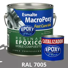 EPOXY - MACROPOXY Pintura epoxica Multisuperficies 2K - KIT GALON RAL 7005
