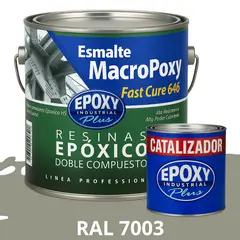 EPOXY - MACROPOXY Pintura epoxica Multisuperficies 2K - KIT GALON RAL 7003