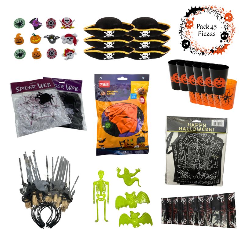 EKOL TACTICA MILITAR - Set 45 Piezas Decoración y Acesorios Premium Halloween 2025