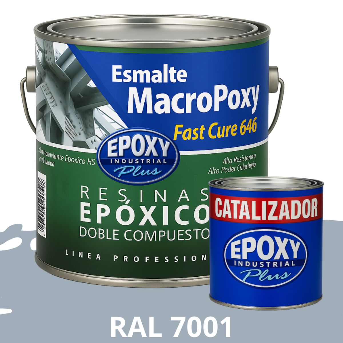 EPOXY - MACROPOXY  Pintura epoxica Multisuperficies 2K - KIT GALON RAL 7001