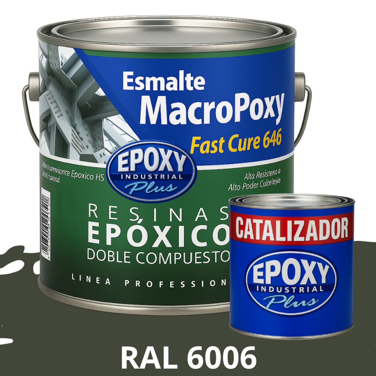 EPOXY - MACROPOXY  Pintura epoxica Multisuperficies 2K - KIT GALON RAL 6006