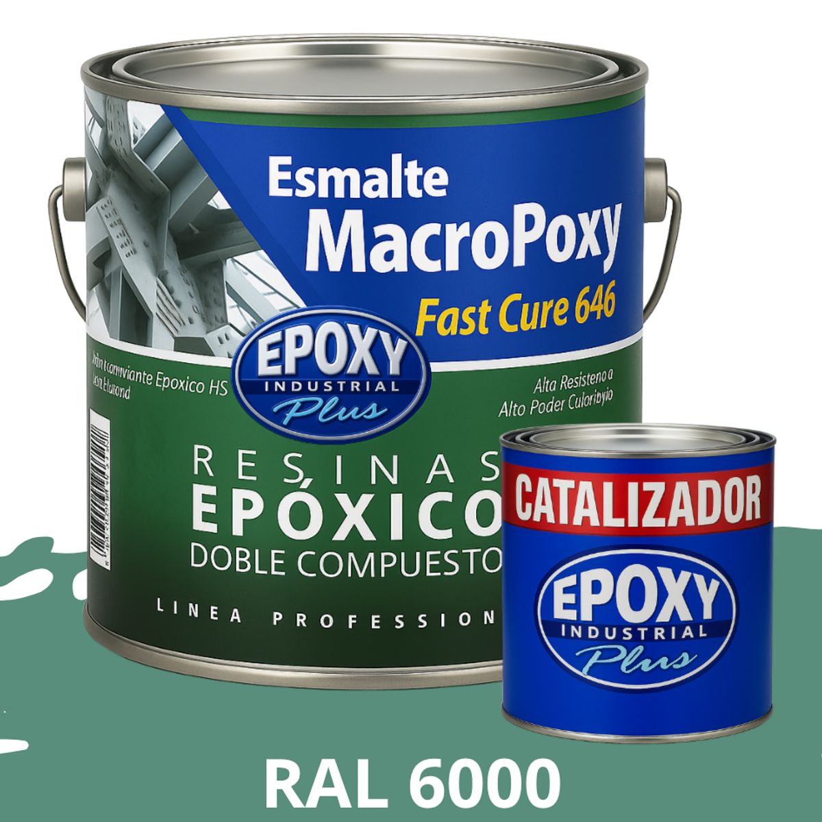 EPOXY - MACROPOXY  Pintura epoxica Multisuperficies 2K - KIT GALON RAL 6000