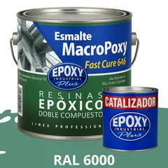 EPOXY - MACROPOXY Pintura epoxica Multisuperficies 2K - KIT GALON RAL 6000
