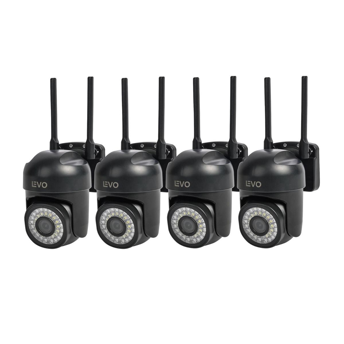 LEVO - Pack 4x Cámara Seguridad Wifi 5G 2MP Guardpro X5 Negro LEVO