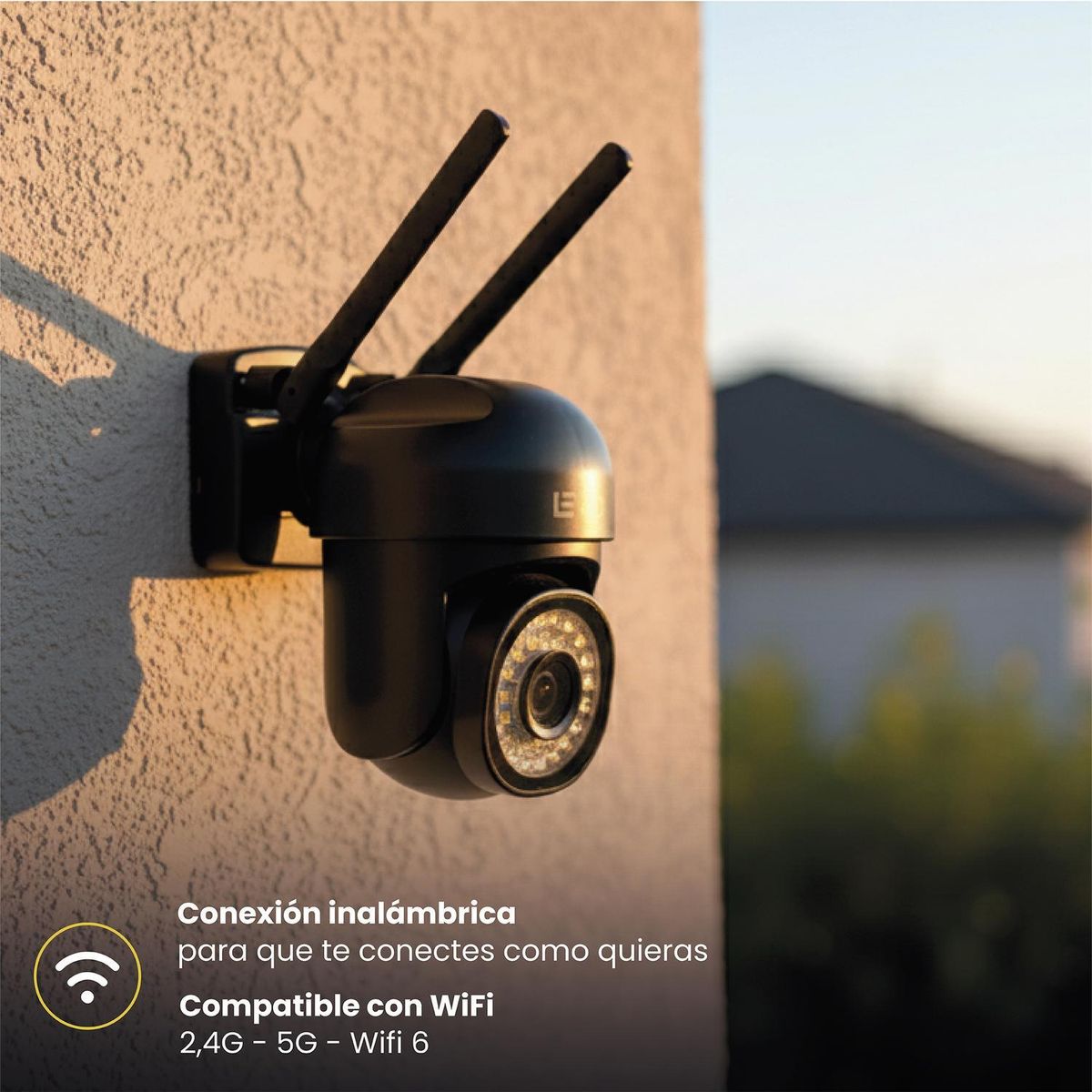 LEVO - Pack 4x Cámara Seguridad Wifi 5G 2MP Guardpro X5 Negro LEVO