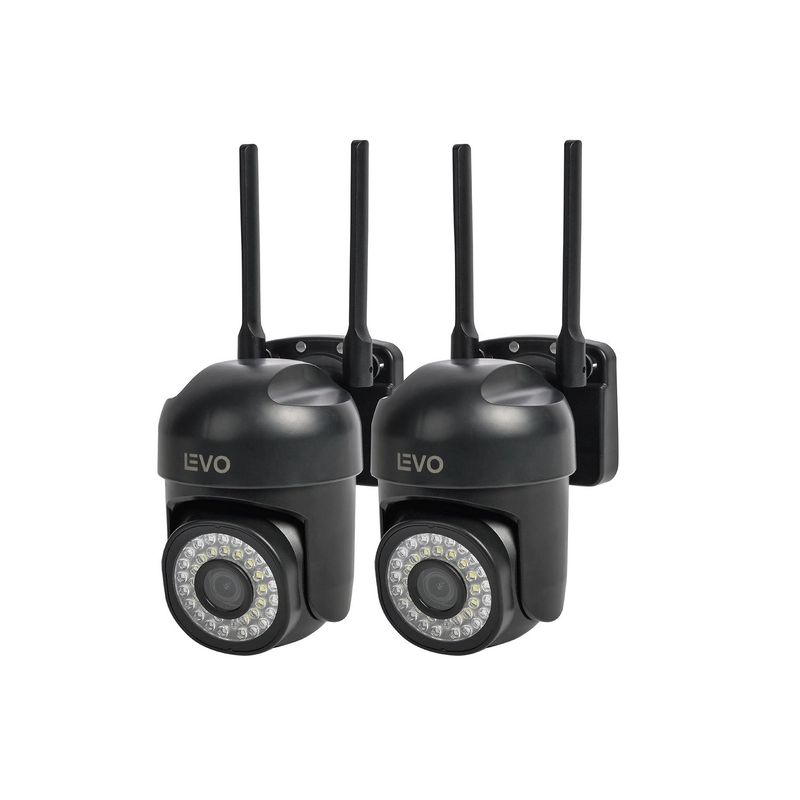 LEVO - Pack 2x Cámara De Seguridad Wifi 5g 2mp Guardpro X5 Levo Negro